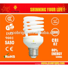 HOT! T2 Half spiral Energy Saving Lamp 20W 10000H CE QUALITY